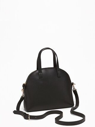 Faux-Leather Dome-Shaped Satchel for Women | Old Navy US