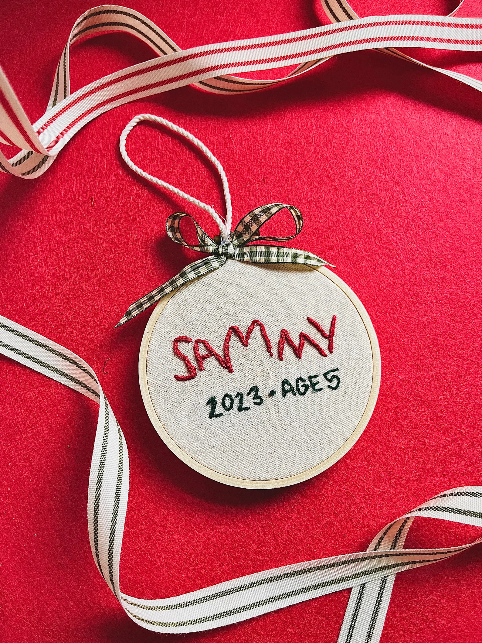 Personalized Hand Embroidered Children's Ornament: Handwriting Keepsake - Etsy | Etsy (US)