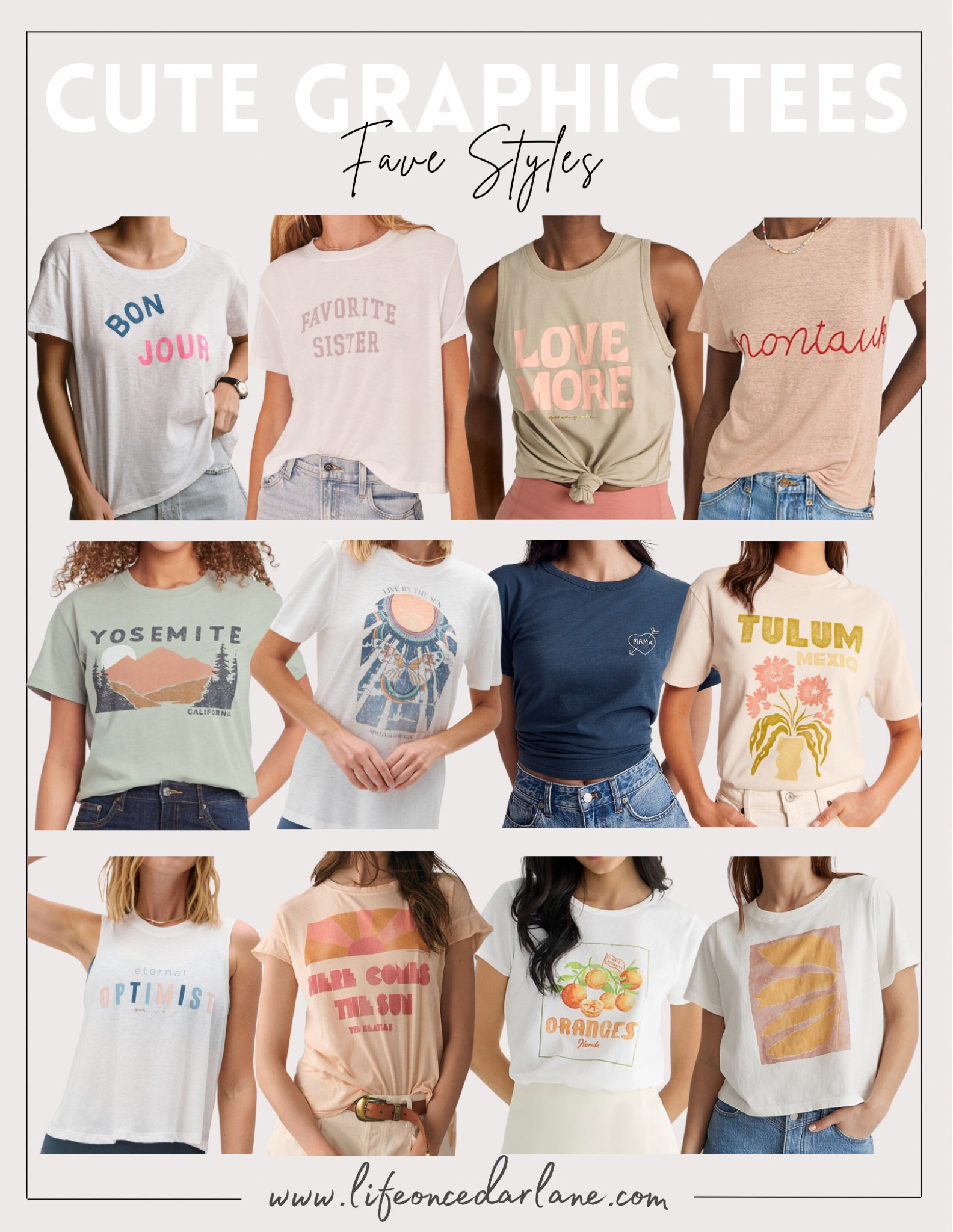 Cute Graphic Tees - check out some of our fave graphic tees! So many cute finds! 

#cutetees #cutetshirt #graphictees 

#LTKunder100 #LTKstyletip #LTKsalealert