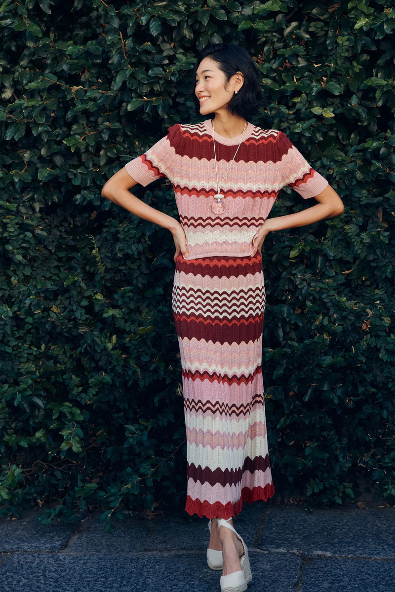 La Vie En Rose Stripe Sylvie Skirt | Tuckernuck (US)