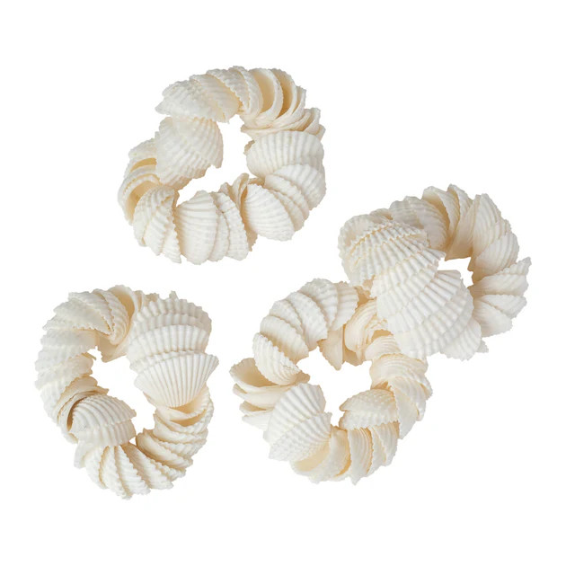 La Mer Shell Napkin Ring - Set of 4 | Cailini Coastal