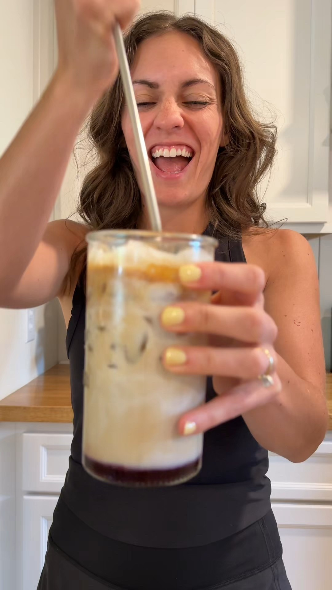 another day another iced blueberry latte at home