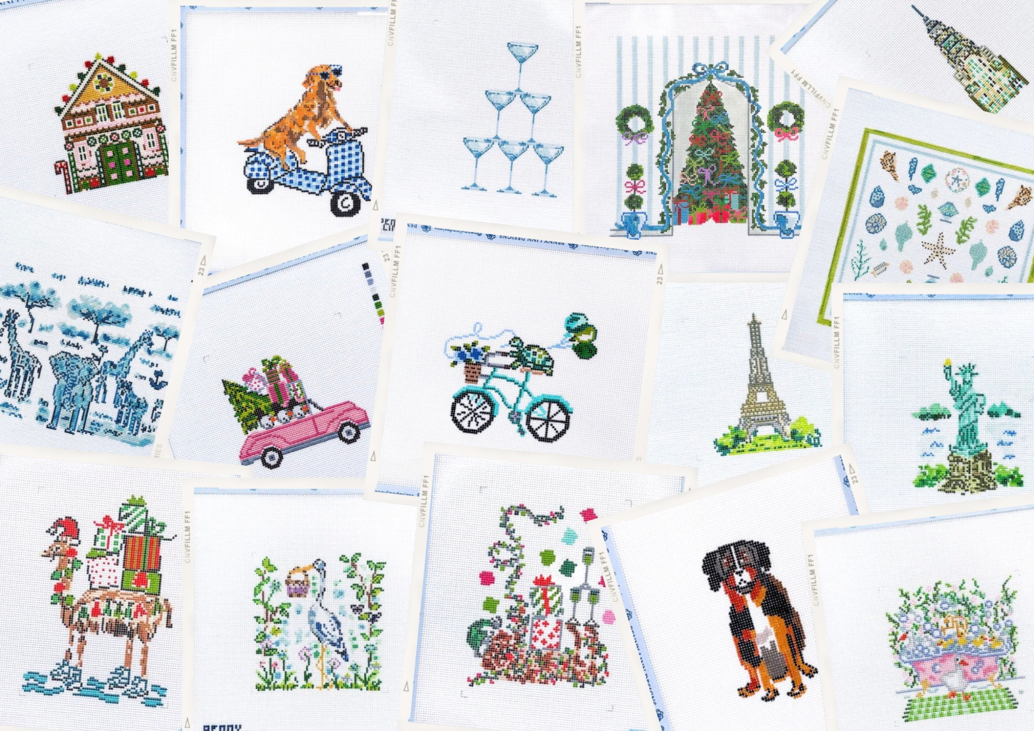 Evelyn Henson Needlepoint Canvases on Bicoastal Stitches Substack