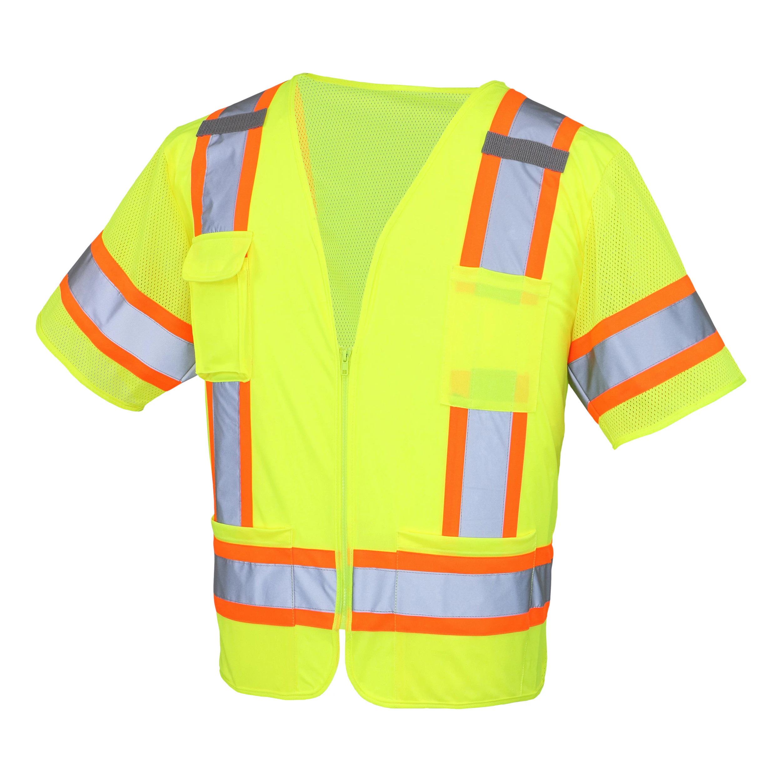 Safety Works Yellow Polyester High Visibility Reflective Safety Vest one_size | SW46302-O | Lowe's