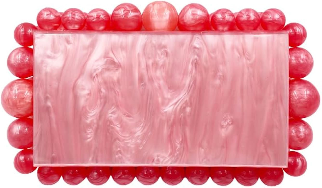 Tngan Women Acrylic Evening Clutch Box Purse Marble Handbag for Wedding Cocktail Party Banquet | Amazon (US)
