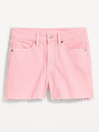 High-Waisted OG Straight Pop-Color Jean Cut-Off Shorts for Women -- 3-inch inseam | Old Navy (US)