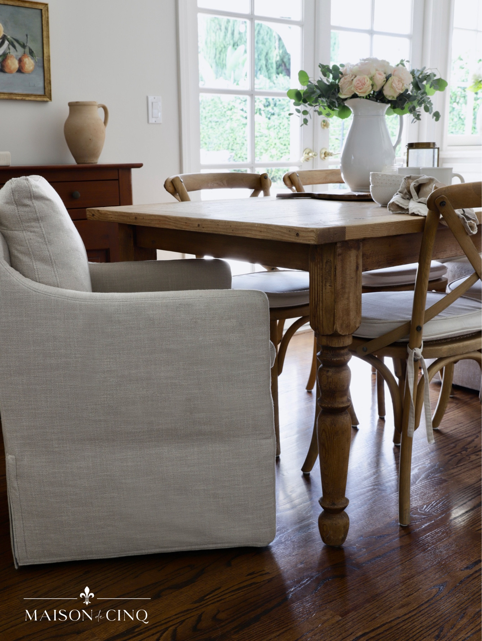 Our new upholstered dining chairs are percent for this space but look equally good sitting at a desk in an office!

Home decor, dining room, dining chairs 

#LTKHome