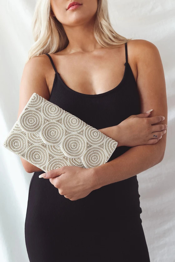 My Magic Moment White Pearl Clutch | Lulus (US)