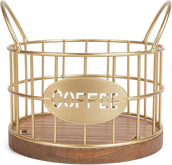 Coffee Pod Holder for Counter, K Cup Holders Coffee Pods Storage Organizer,Coffee Bar Basket with... | Amazon (US)