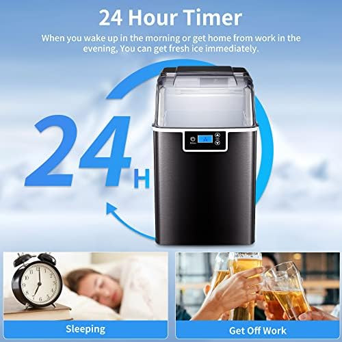 COWSAR Nugget Ice Maker Countertop, Portable Ice Maker Machine with Self-Cleaning Function, 44lbs... | Amazon (US)