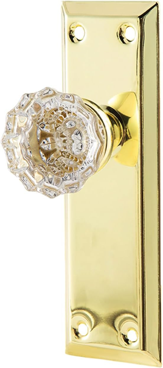 2 Pack Vintage Single Sided Crystal Dummy Door Knobs Interior, Antique Long Plate Glass Dummy Doo... | Amazon (US)