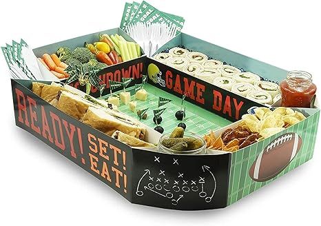 Sport Stadium Party Snack Tray for Football Party, Game Day (25 x 4.5 x 20.5 In) | Amazon (US)