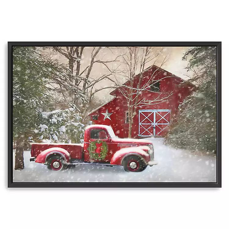 Red Barn Rustic Christmas Framed Wall Art | Kirkland's Home