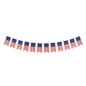 Americana USA Flag Swallowtail Hanging Wall Banner - 9.75' | Christmas Central