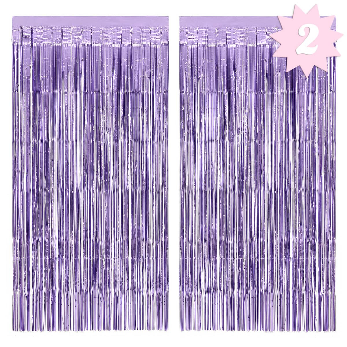 xo, Fetti Party Decorations Matte Purple Fringe Foil Curtain - Set of 2 | Bachelorette Bridal Sho... | Amazon (US)