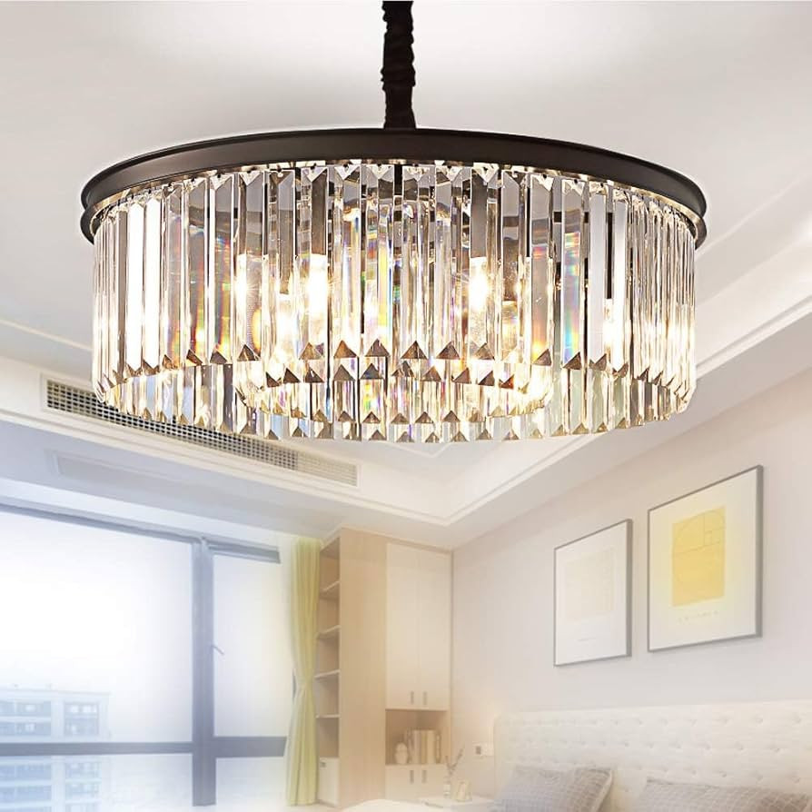 Crystal Chandeliers Modern Contemporary Ceiling Lights Fixtures Pendant Lighting Dining Room Livi... | Amazon (US)