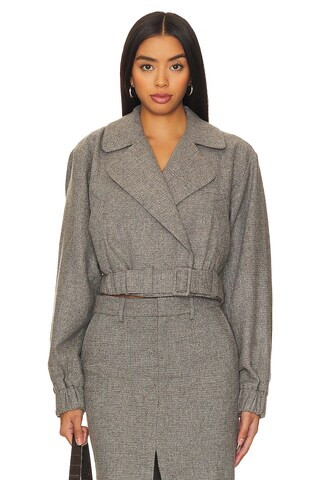 L'Academie x Marianna Kit Tweed Moto in Grey Tweed from Revolve.com | Revolve Clothing (Global)