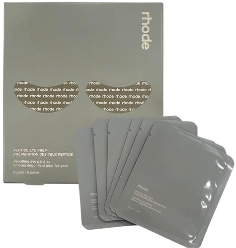 Rhode Peptide Eye Prep – Depuffing Eye Patches – Peptide and Caffeine Under-Eye Masks – Hydrating, Brightening, and Smoothing – 6 Pairs | Amazon (US)