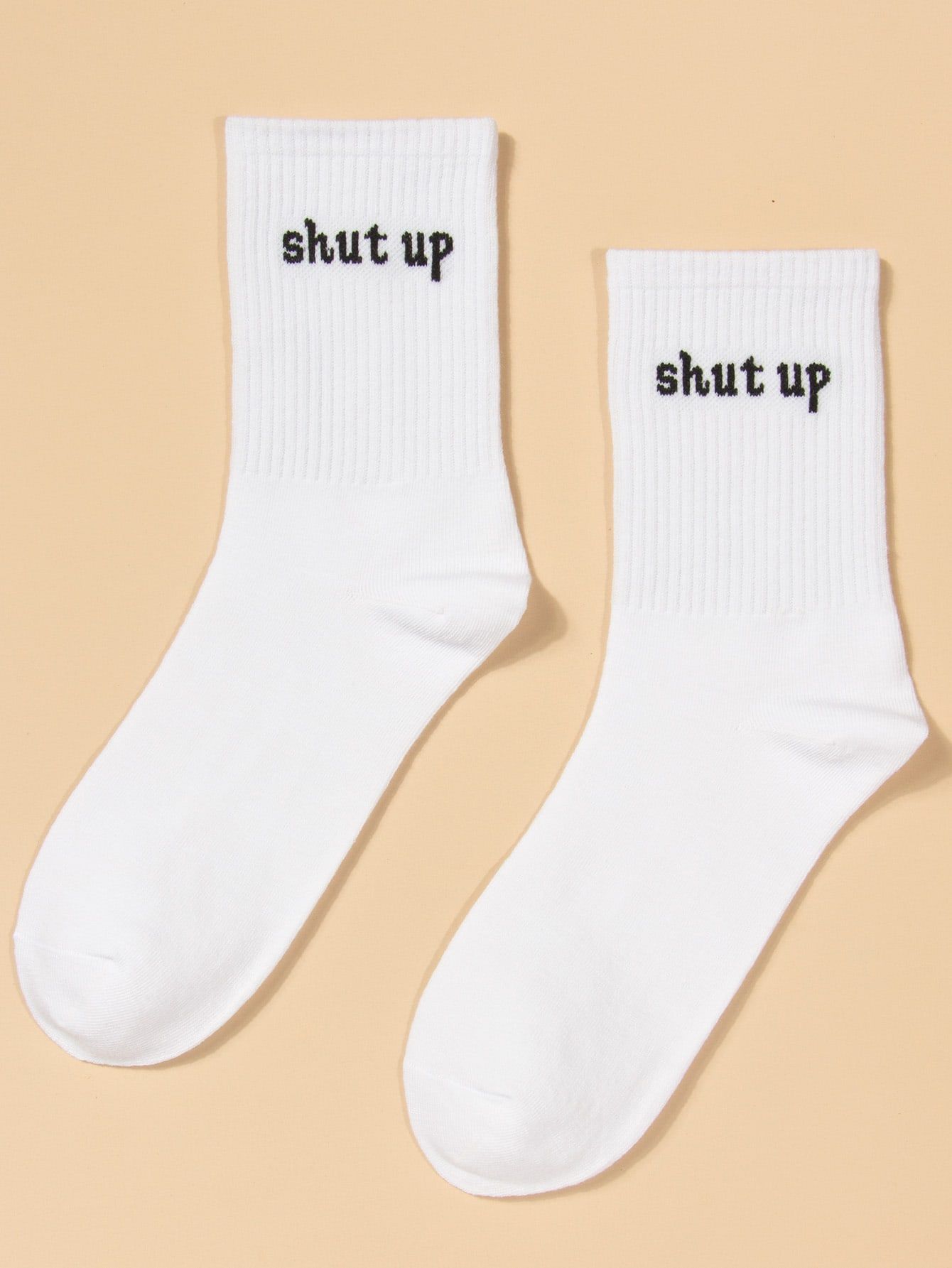 Letter Graphic Crew Socks | SHEIN