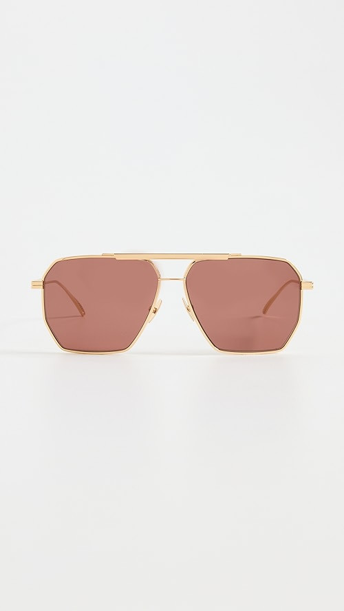 Bottega Veneta Geometric Navigator Sunglasses | SHOPBOP | Shopbop