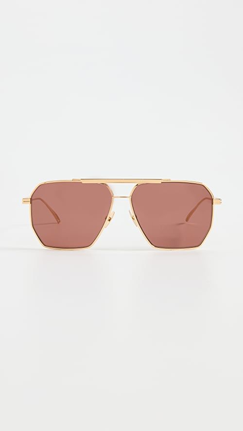 Bottega Veneta Geometric Navigator Sunglasses | SHOPBOP | Shopbop