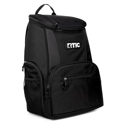 RTIC Lightweight Backpack Cooler, Black, 15 Can, Portable Insulated Bag, for Men& Women, Great for Day Trips, Picnics, Camping, Hiking, Beach, or Park | Amazon (US)