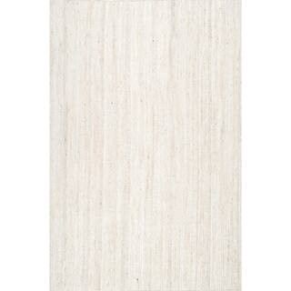 nuLOOM Rigo Chunky Loop Jute Off-White 4 ft. x 6 ft. Area Rug TAJT03B-406 | The Home Depot