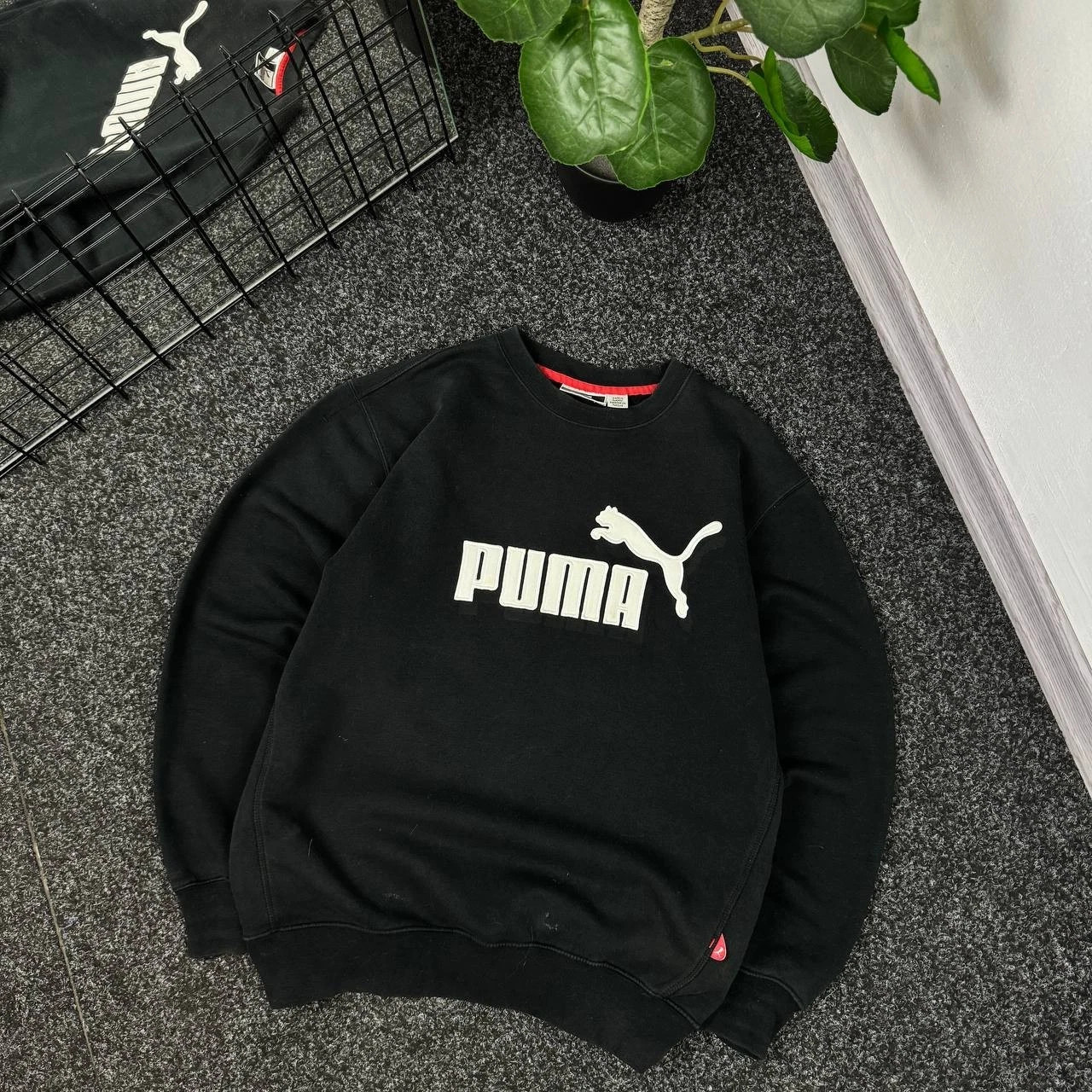 Puma Vintage Sweatshirt Big Embroidered Logo Y2k Style Boxy | eBay US