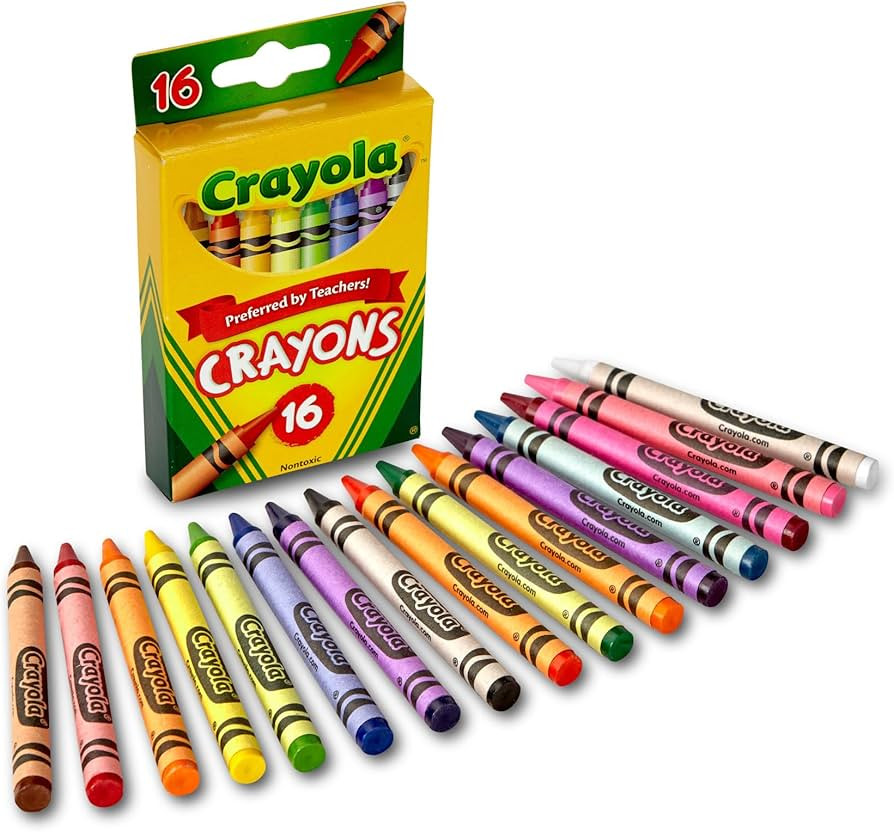 Crayola Crayons, School Supplies, Colors may vary, 16 Count, Crayon Size 3-5/8"L x 5/16" Diameter | Amazon (US)