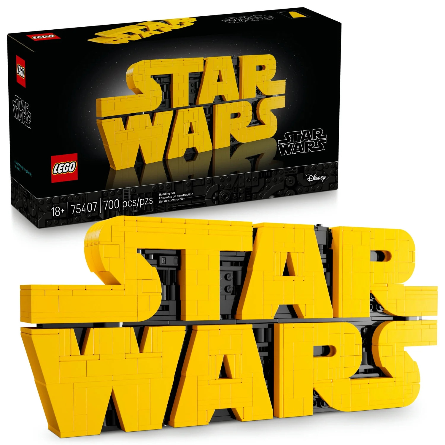 LEGO Star Wars Brick-Built Star Wars Logo - Building Blocks for Adults 18+ - Collectible DIY Mode... | Walmart (US)
