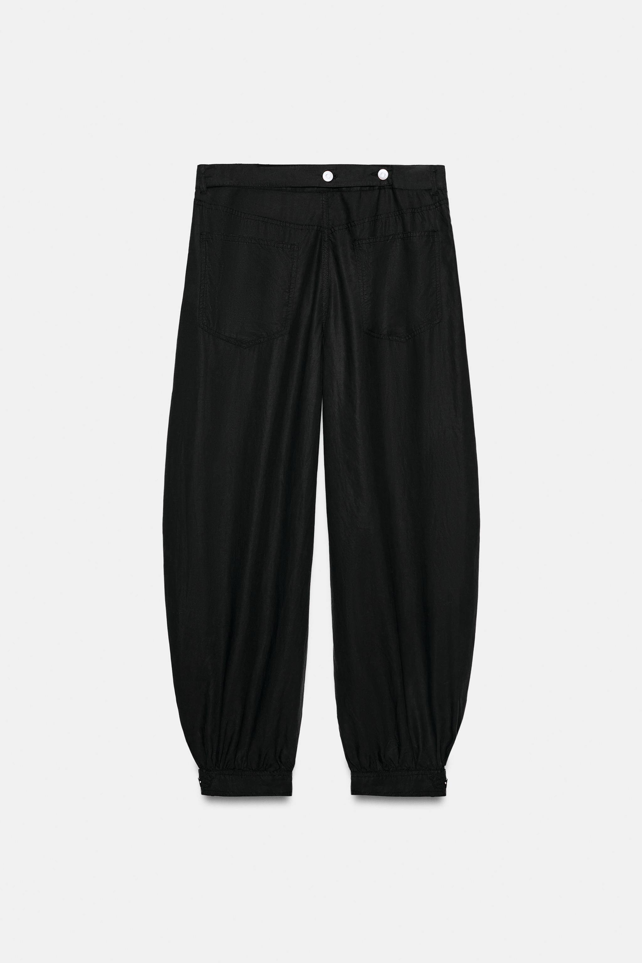 FLOWY CUFFED BALLOON PANTS | Zara US