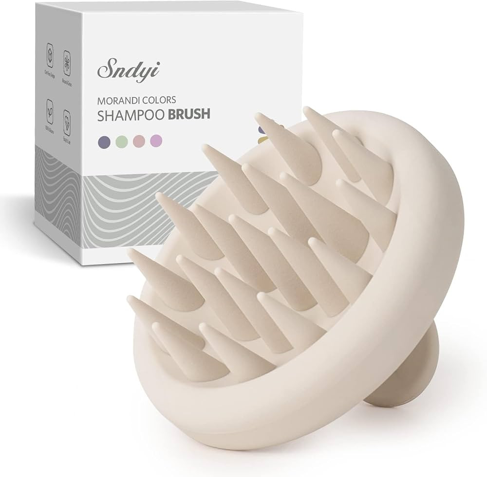 Sndyi Silicone Scalp Massager Shampoo Brush, Scalp Scrubber/Exfoliator for Dandruff Removal, Hair... | Amazon (UK)