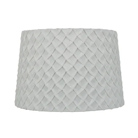 Better Homes and Gardens Tapered Drum Shade White Pleated Squares - Large Size | Walmart (US)