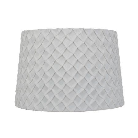 Better Homes and Gardens Tapered Drum Shade White Pleated Squares - Large Size | Walmart (US)