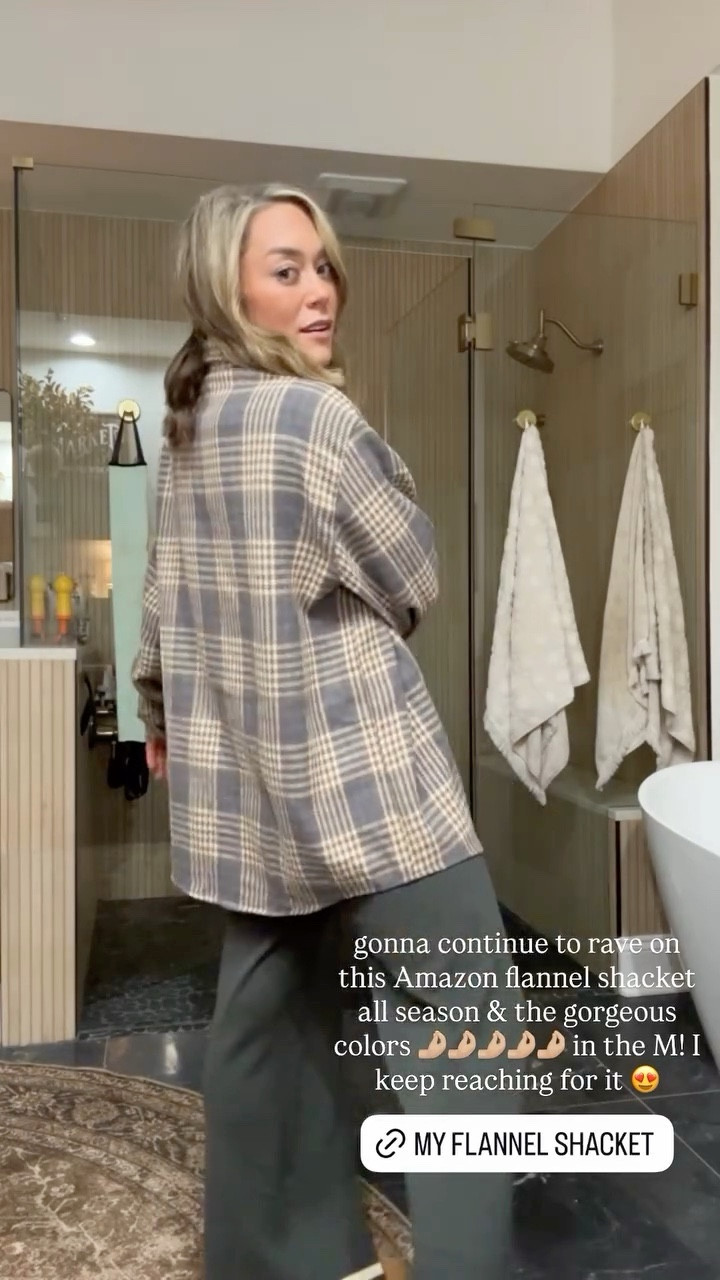 Cozy fall OOTD featuring my fave Amazon plaid shacket! 🤎 so many color combos & its the perfect inbetween thick & thin weight! In the M! & my pants are a part of a sweater set that’s also incredible from Amazon! Wearing the S! 

Amazon fashion / cozy / neutrals / ootd / plaid flannel / jackets / gift ideas for her / Holley Gabrielle 


#LTKSeasonal #LTKStyleTip #LTKFindsUnder50