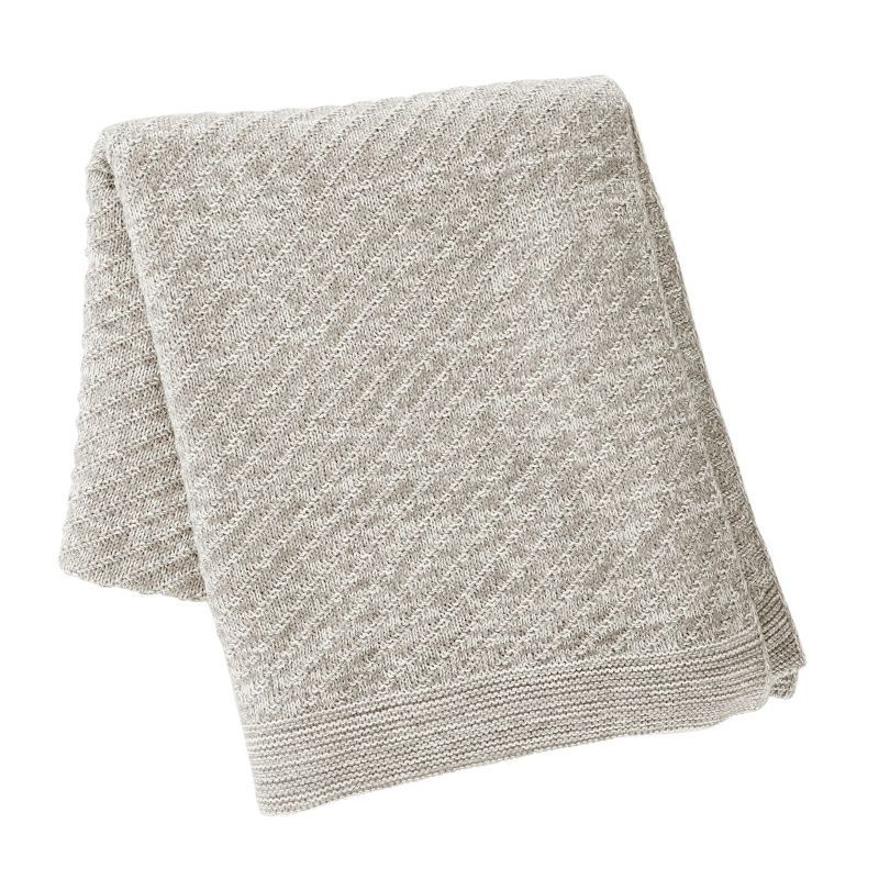 Kenneth Cole New York Kcny Essentials Throw Blanket, Knit, Light Grey, 50" X 60" | Target