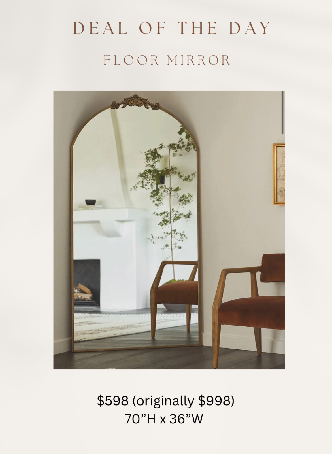 Lulu & Georgia floor mirror is 40% off!!! 