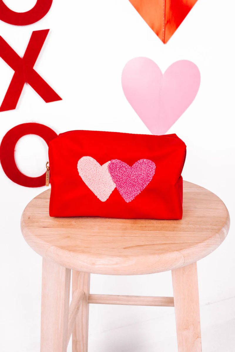 Small On The Go Pouch - Hearts | The Impeccable Pig