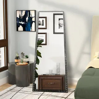 70H x 26W Inch Crystal Floor Mirror (White) | Bed Bath & Beyond
