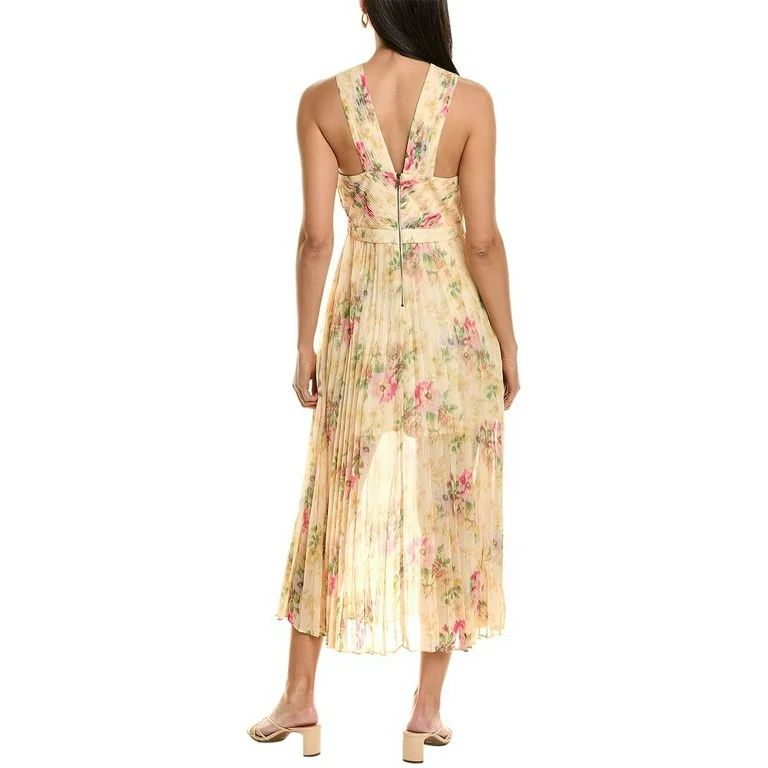 Ted Baker womens  Cross Front Pleated Midi Dress, 3, Brown | Walmart (US)