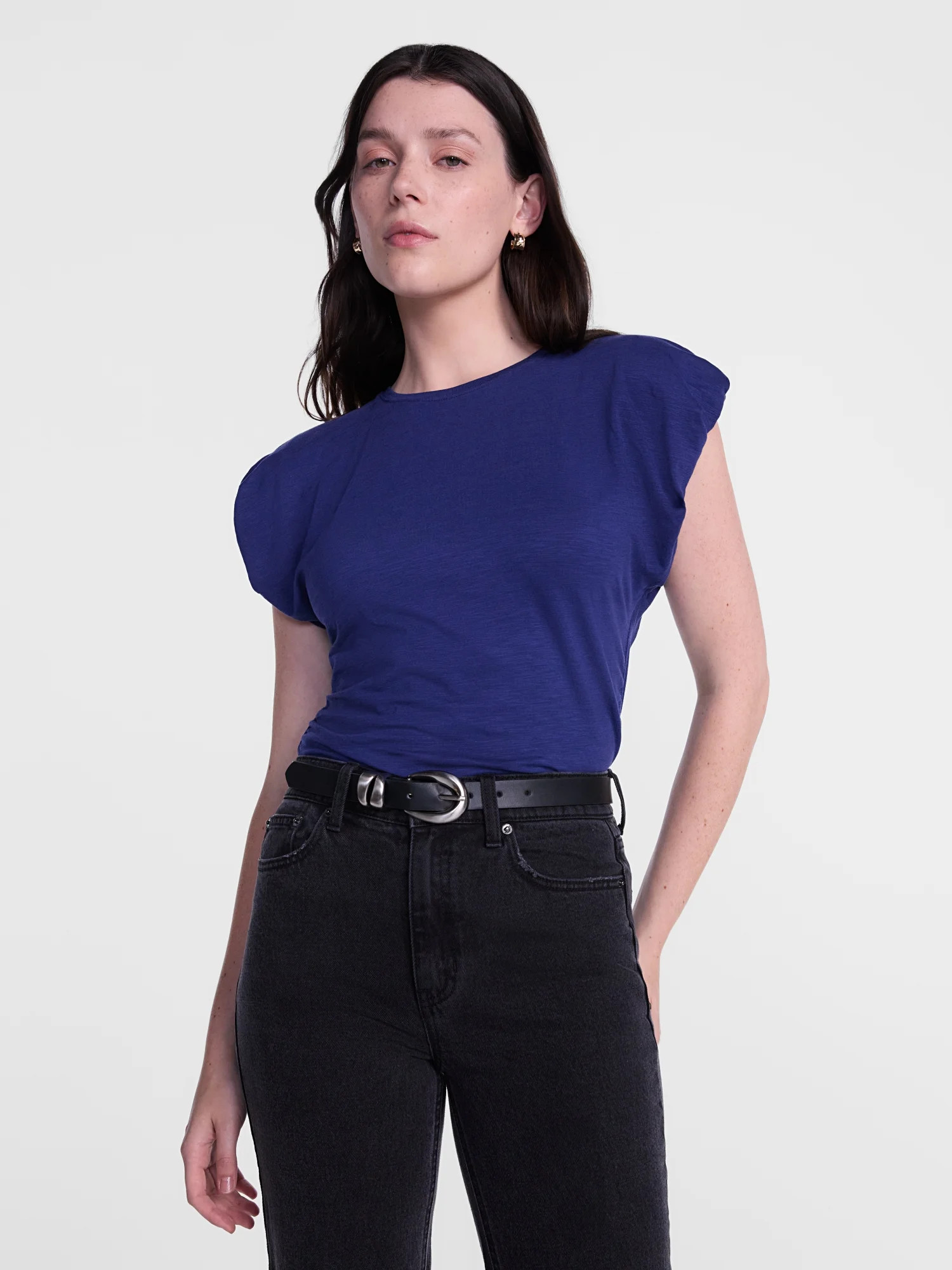Scenario Women's Short Sleeve Bubble Cap Sleeve Tee, Sizes XS - 4X - Walmart.com | Walmart (US)