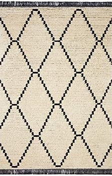 Chris Loves Julia x Loloi Alice ALI-04 Cream / Charcoal Geometric Area Rug 7'-9" x 10' | Amazon (US)