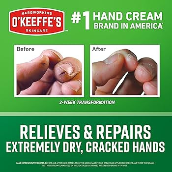 O'Keeffe's Working Hands Hand Cream for Extreme Dryness - 3.4 oz Jar (1 Pack) - Repairing Skincar... | Amazon (US)