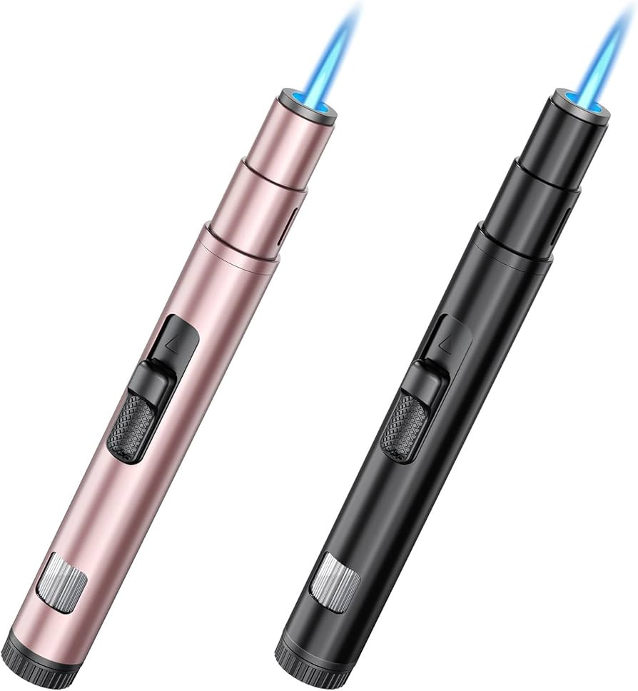 Torch Lighters, Candle Lighter, Butane Lighter, Windproof Adjustable Jet Flame Butane Refillable ... | Amazon (US)