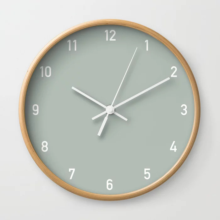 Numbers Clock - Ash Wall Clock by La Chic | Society6