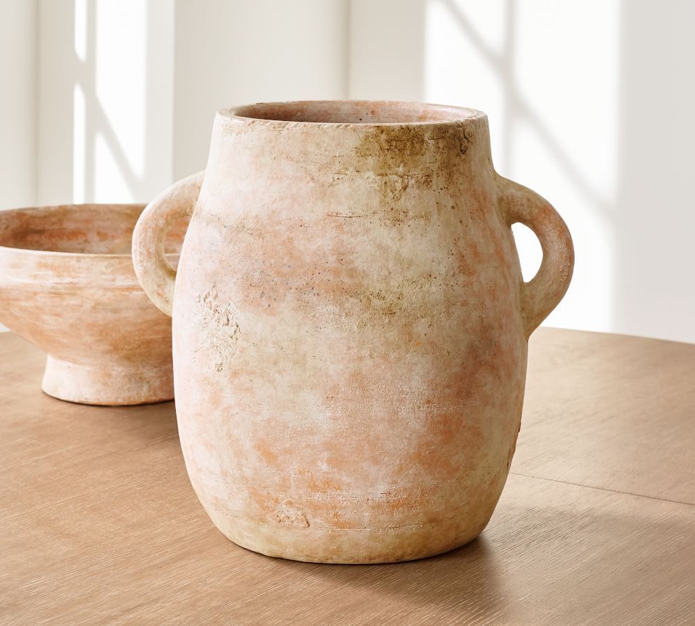 Solis Handcrafted Terracotta Vase Collection | Pottery Barn (US)