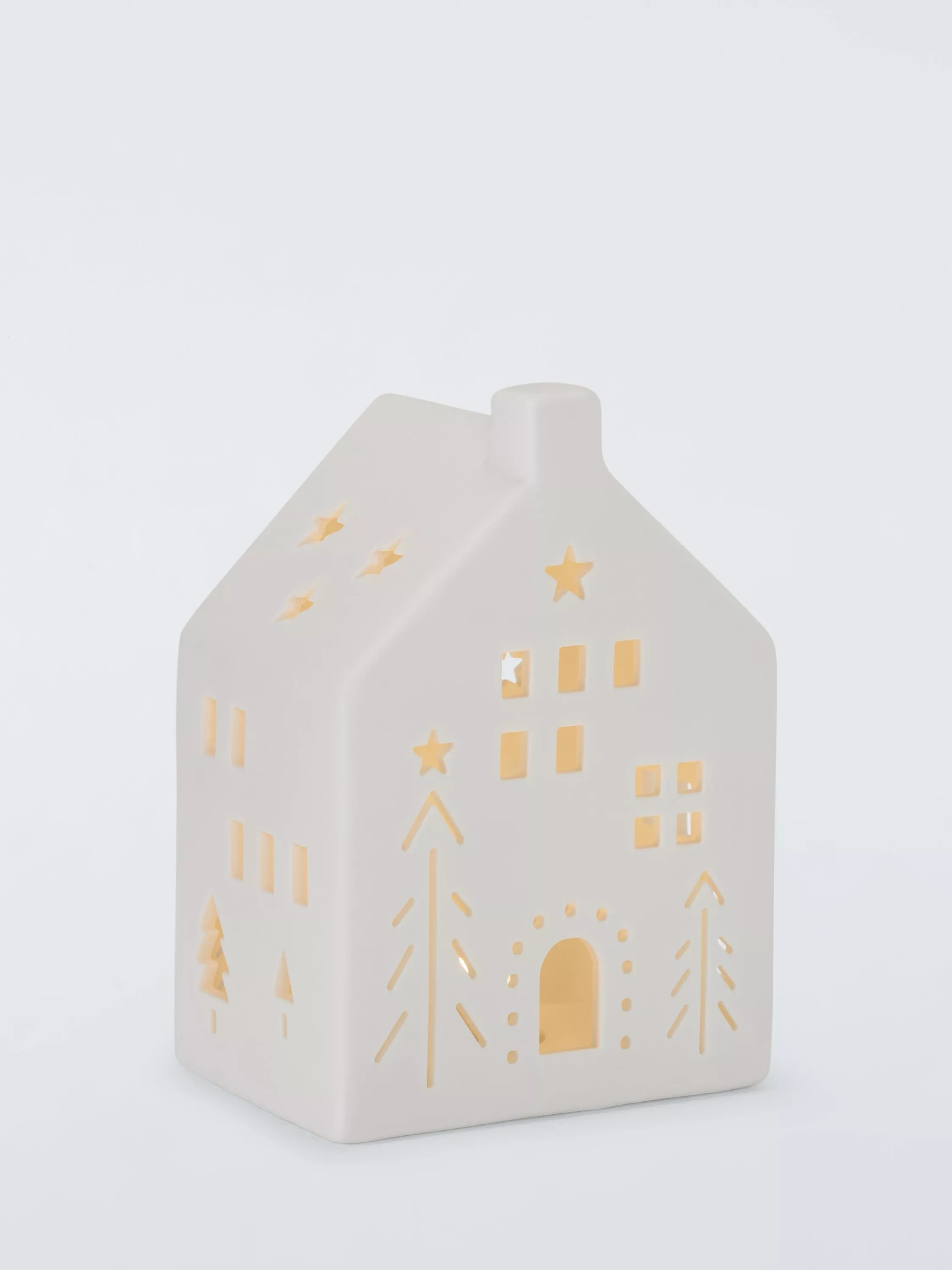 John Lewis Ceramic LED House, H11cm | John Lewis (UK)