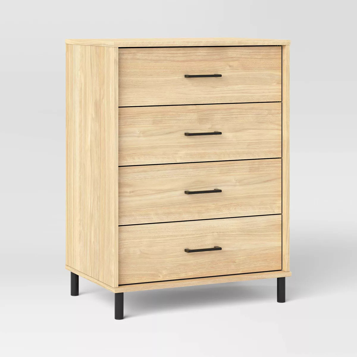 Mixed Material 4 Drawer Dresser Updated Base Natural Wood - Room Essentials™ | Target
