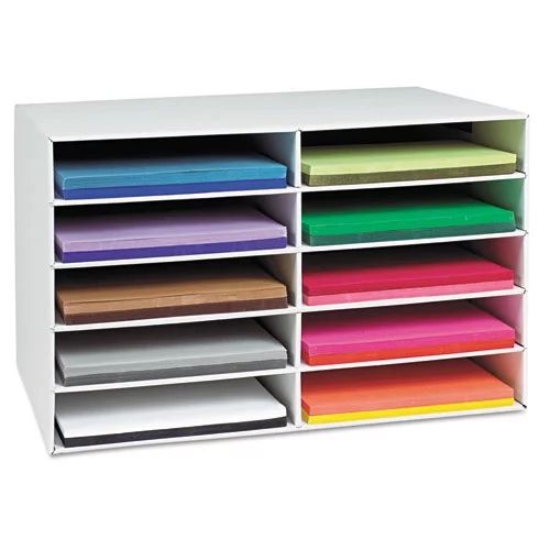 Classroom Keepers Construction Paper Storage, White, 12" x 18" | Walmart (US)