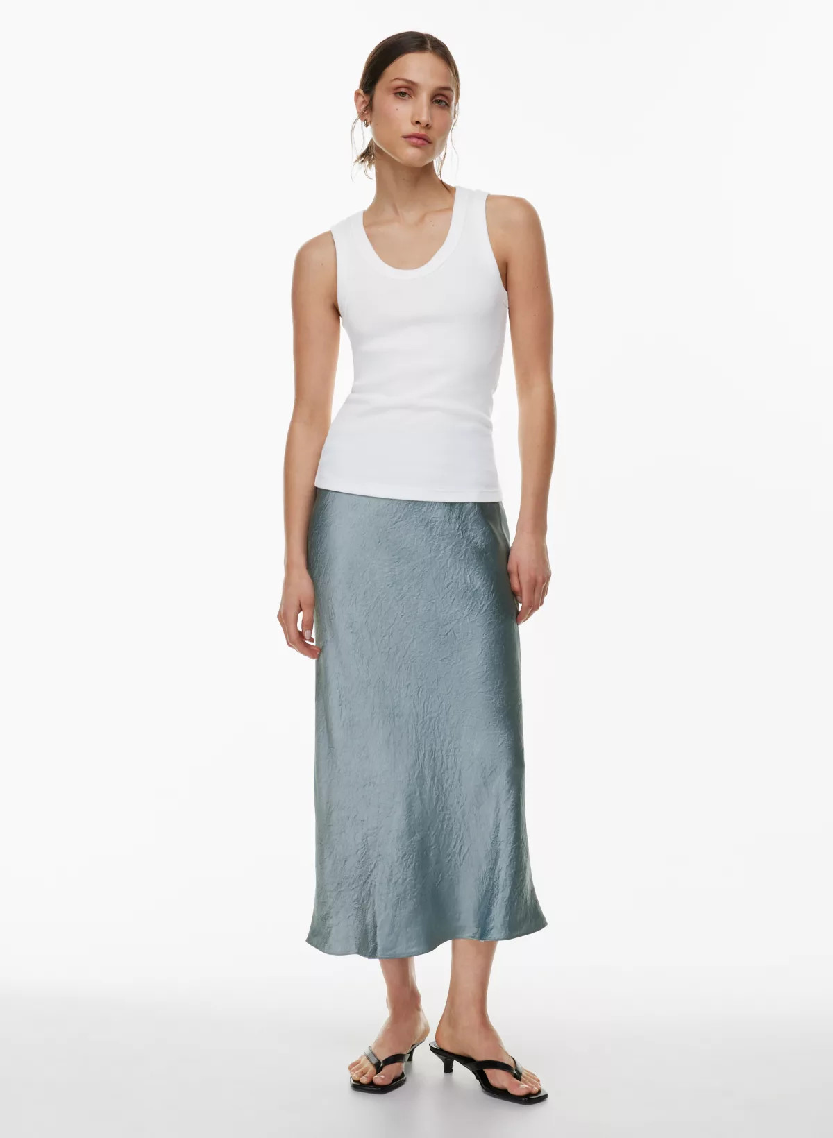 SLIP SATIN MAXI SKIRT | Aritzia